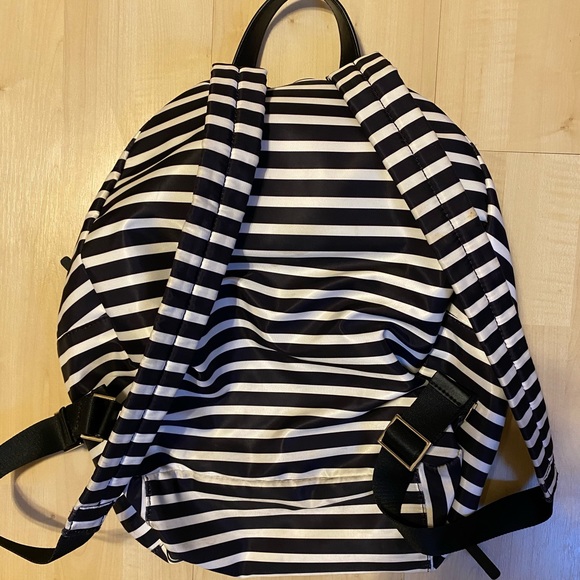 Kate Spade Black/White Striped Backpack main image 5